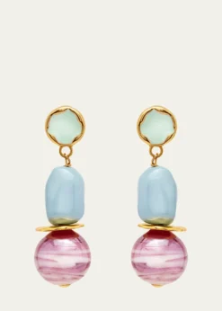 Oscar de la RentaSea Glass Drop Clip-On Earrings