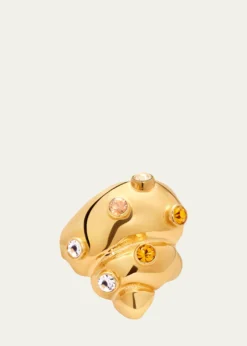 Oscar de la RentaSeashell Rhinestone Ring