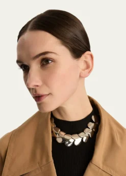 Oscar de la RentaSmooth Hearts Oversized Necklace, Silver