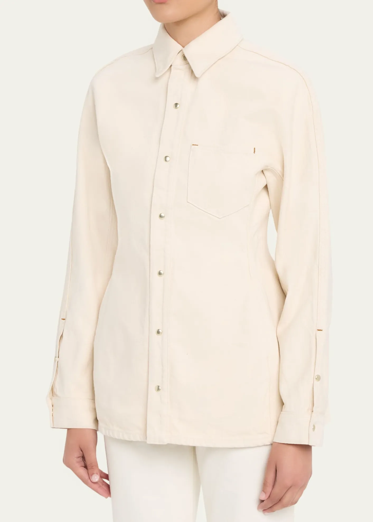 OssouCinch Long-Sleeve Denim Shirt
