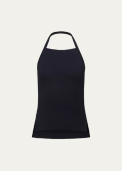 OssouClovis Rib-Knit Halter Top