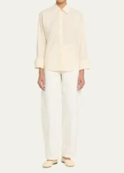 OssouRidge Long-Sleeve Cotton Poplin Shirt