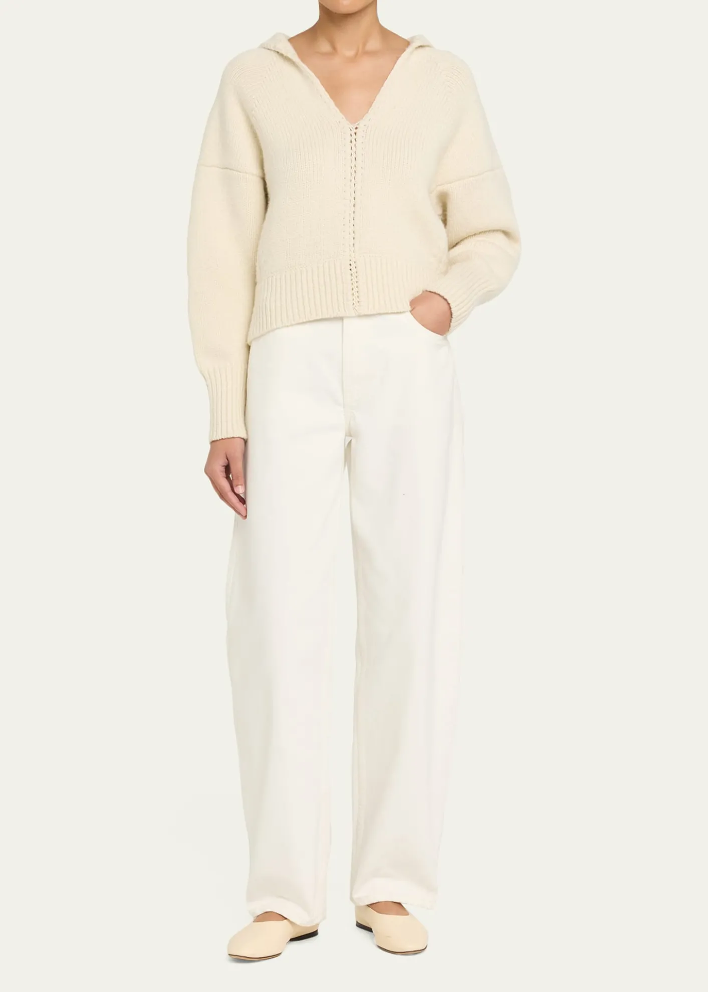 OssouWader Whipstitch Wool-Blend Sweater