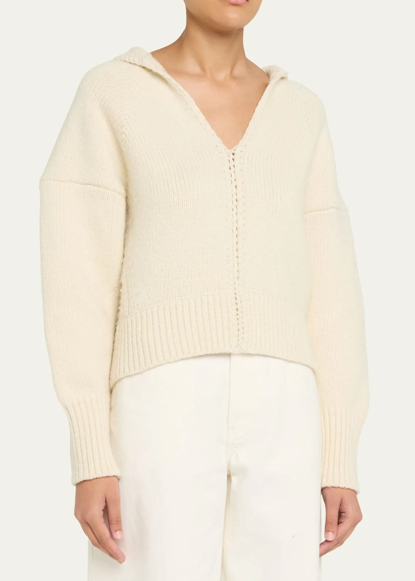 OssouWader Whipstitch Wool-Blend Sweater