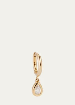 Pamela Love14K Yellow Gold Raindrop Huggie Earring, Single