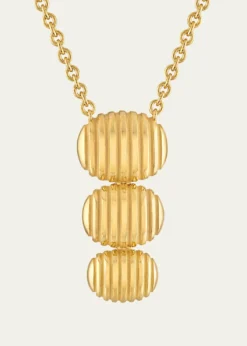 Pamela Zamore18k Yellow Gold Isla Triple Oval Necklace
