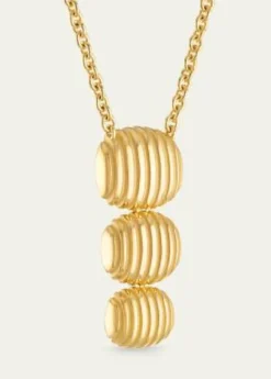 Pamela Zamore18k Yellow Gold Isla Triple Oval Necklace