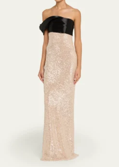 Pamella RolandStretch Sequined Gown