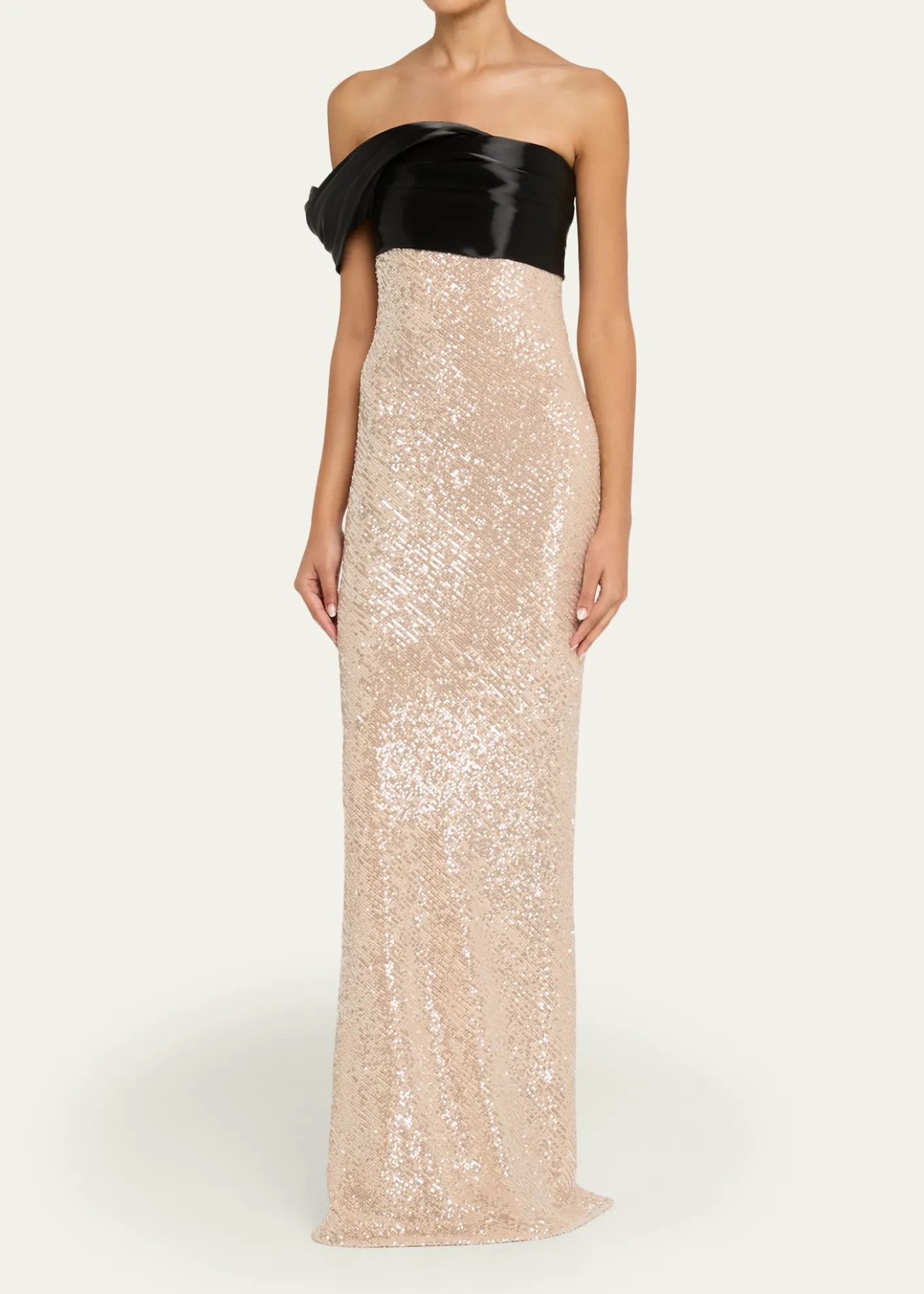 Pamella RolandStretch Sequined Gown