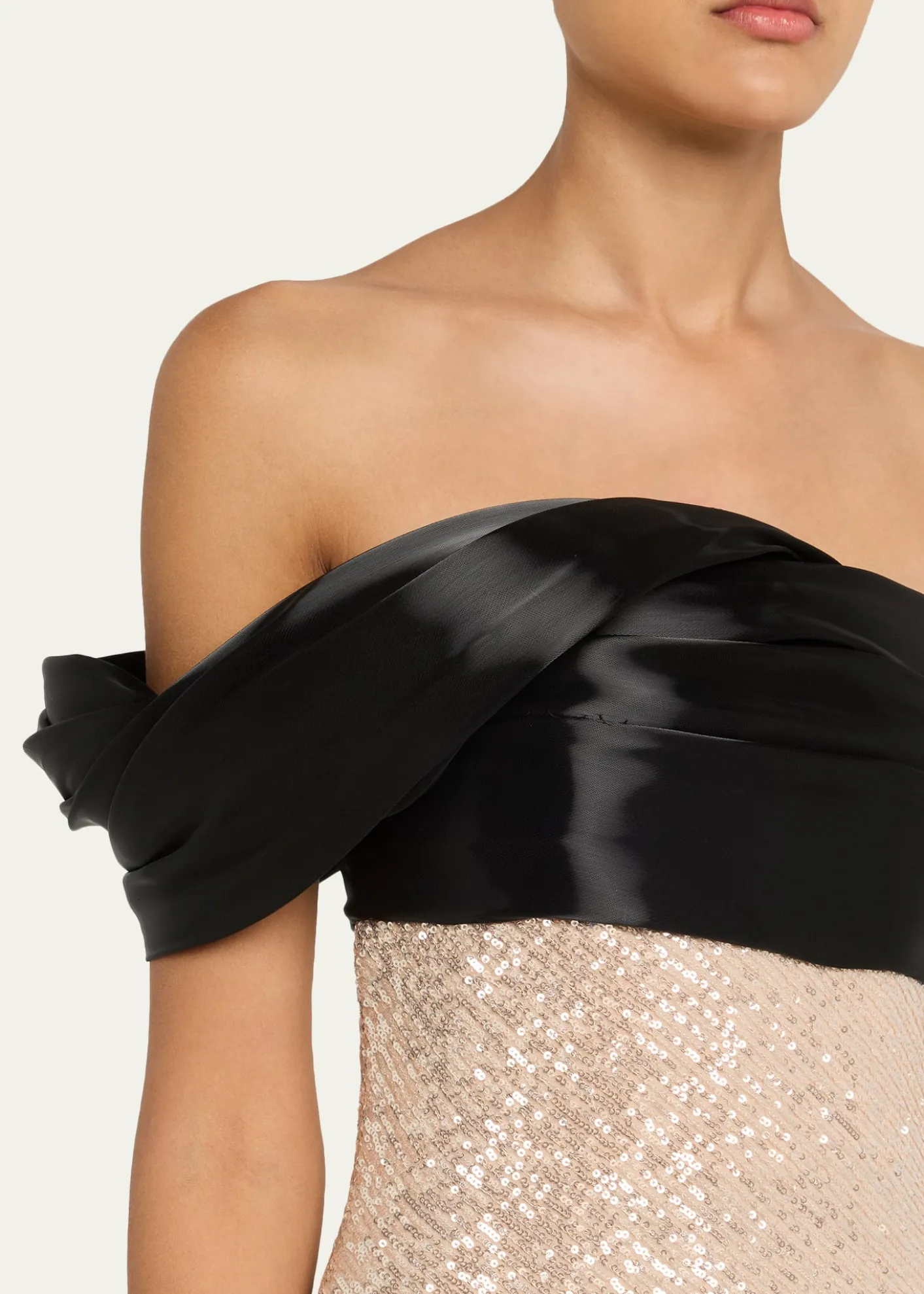 Pamella RolandStretch Sequined Gown