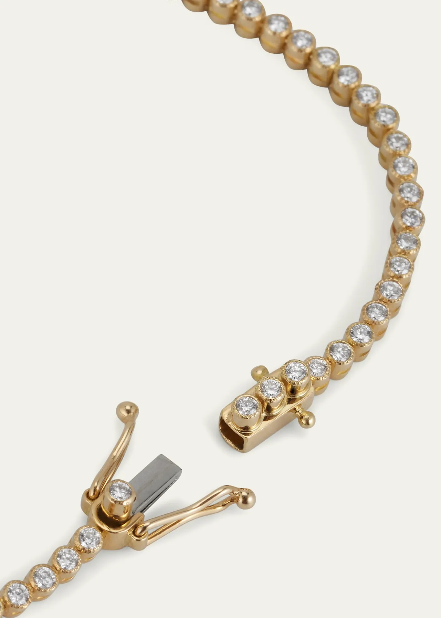 Paul Morelli18K Yellow Gold Stitch Pinpoint Diamond Tennis Bracelet