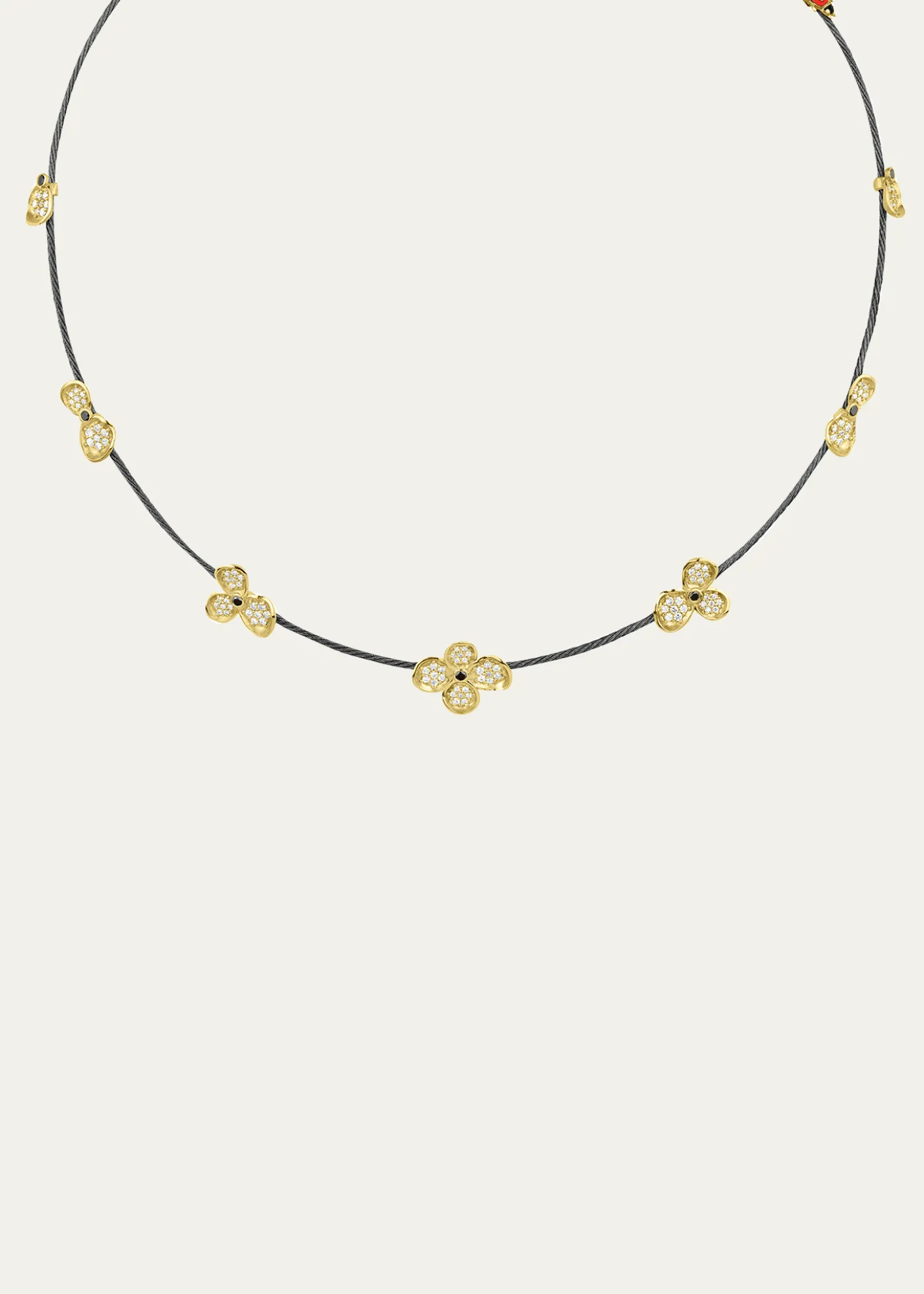 Paul Morelli18K Yellow Gold Diamond Forget Me Not Necklace