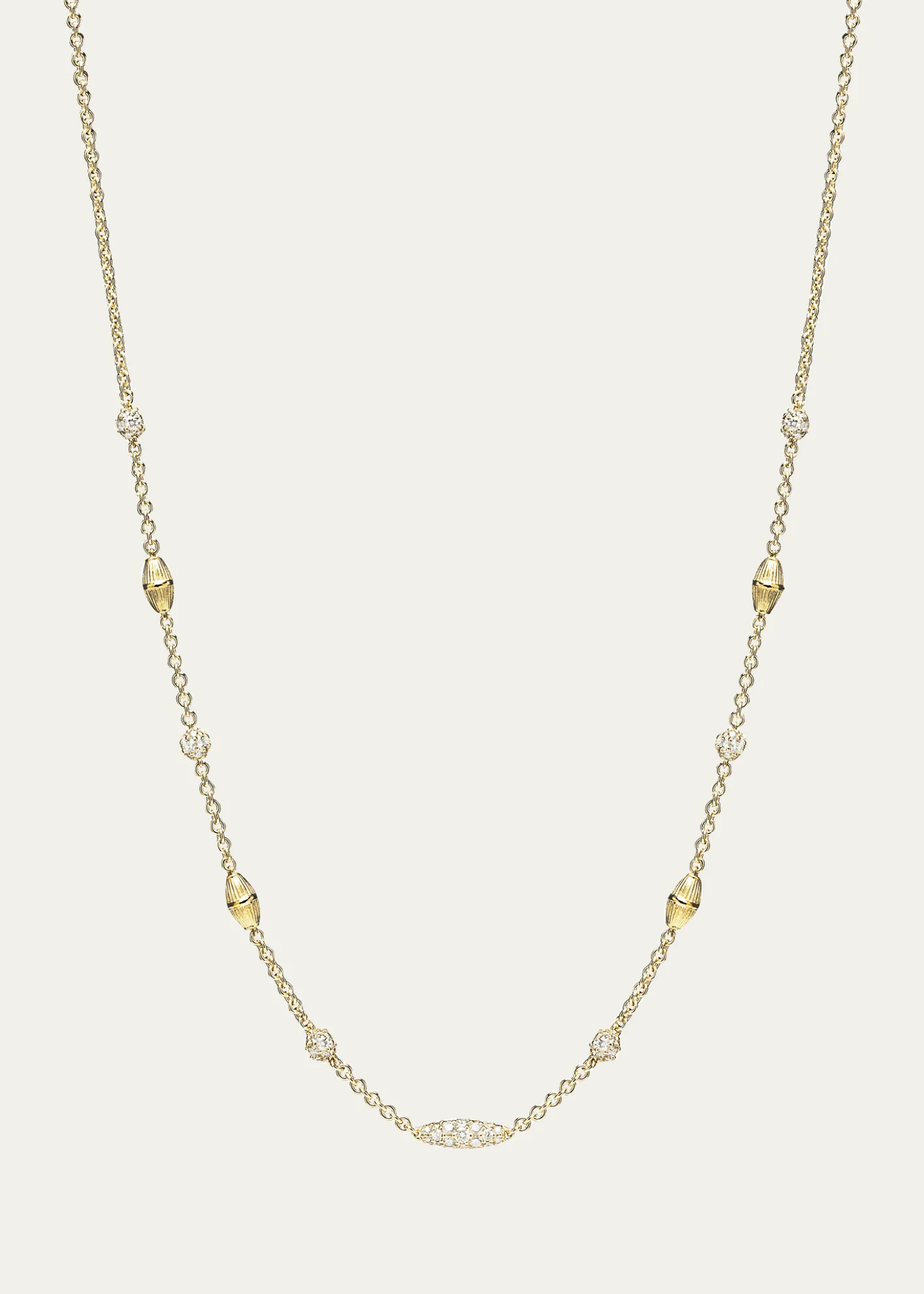 Paul Morelli18K Yellow Gold Diamond Pipette Necklace