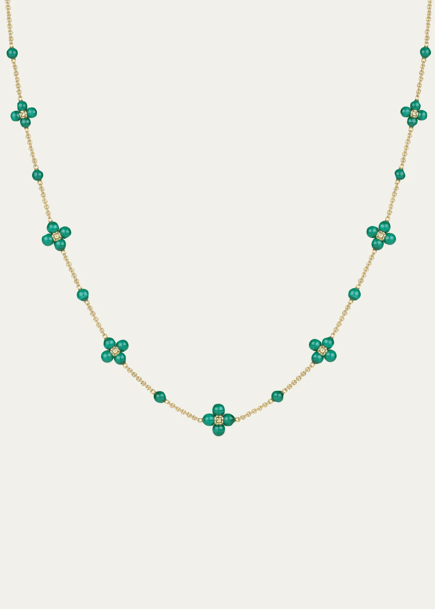 Paul Morelli18K Yellow Gold Malachite Sequence Necklace, 32"L