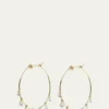 Paul MorelliWind Chimes Hoop Earrings in 18K Gold & White Diamonds