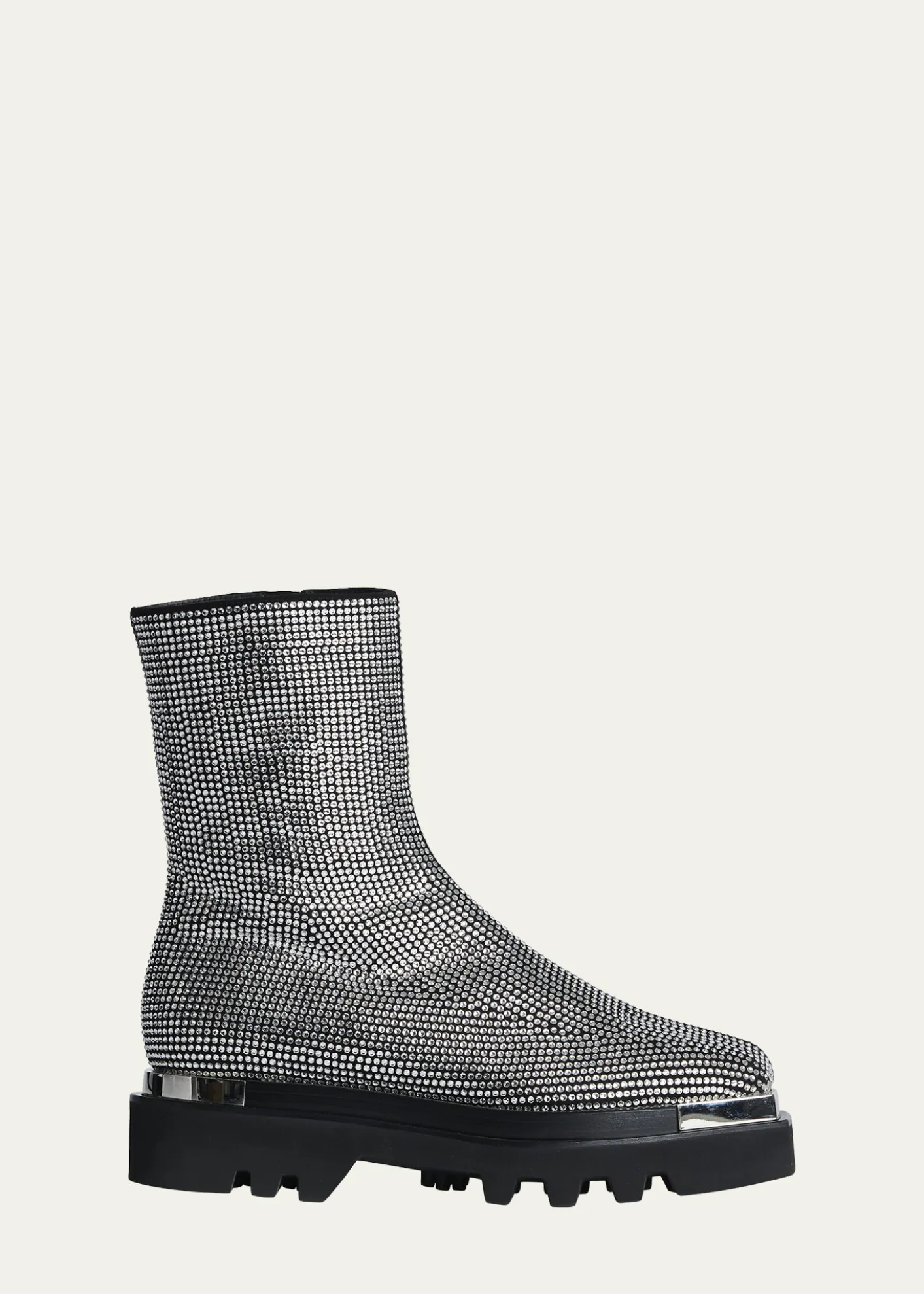 Peter DoCrystal Stud Zip Combat Boots