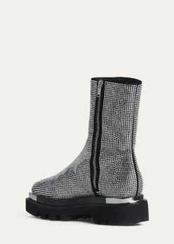 Peter DoCrystal Stud Zip Combat Boots