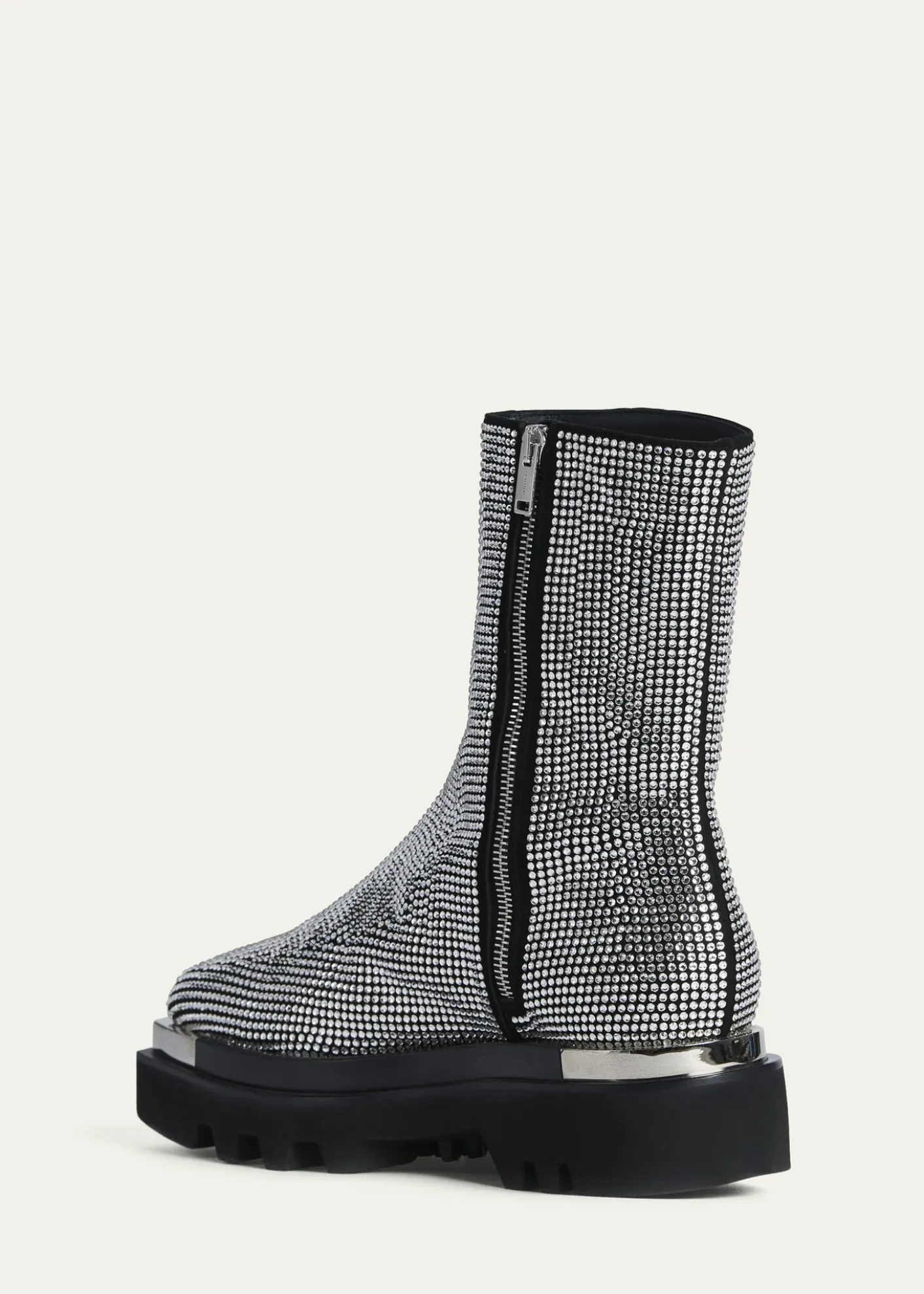Peter DoCrystal Stud Zip Combat Boots