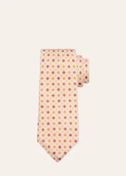 Petronius 1926Men's Diamond-Print Linen Tie