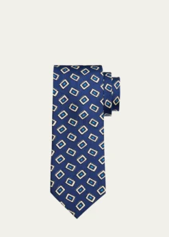 Petronius 1926Men's Geometric Silk Tie
