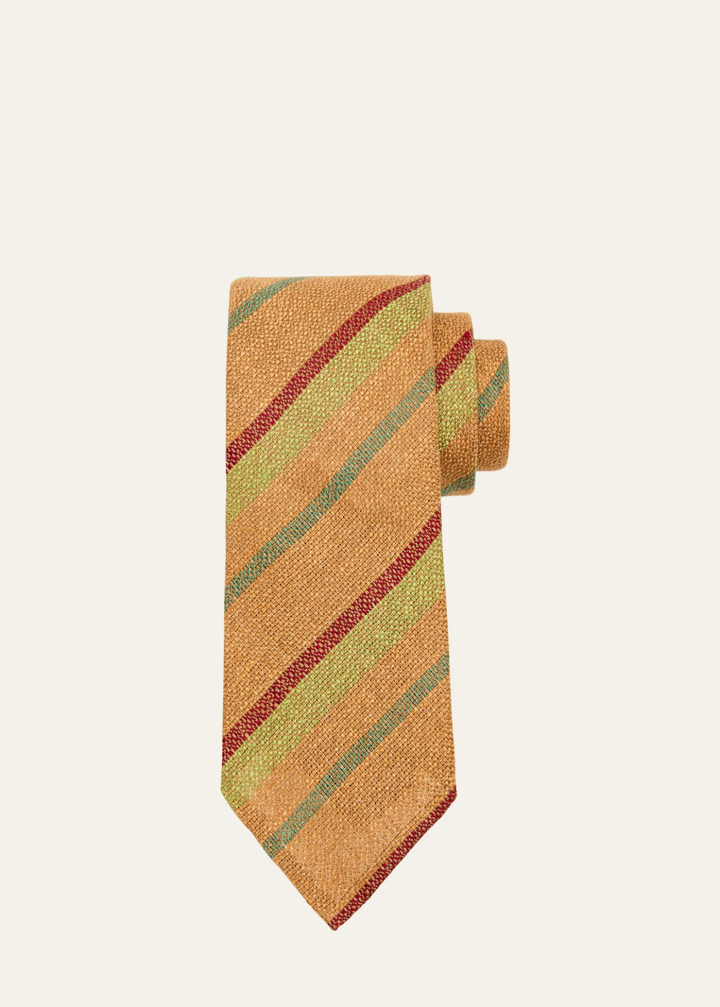 Petronius 1926Men's Limited Edition Linen Multi-Stripe Tie