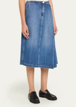 3.1 Phillip LimAsymmetric Denim Midi Skirt