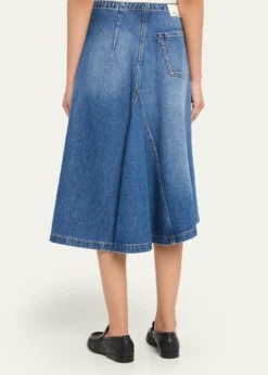 3.1 Phillip LimAsymmetric Denim Midi Skirt