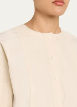 3.1 Phillip LimCollarless Cotton Poplin Shirt