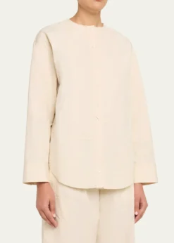 3.1 Phillip LimCollarless Cotton Poplin Shirt
