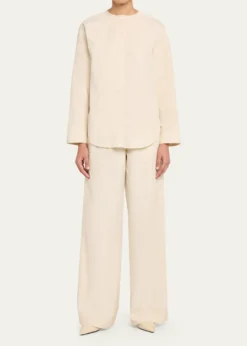 3.1 Phillip LimCollarless Cotton Poplin Shirt
