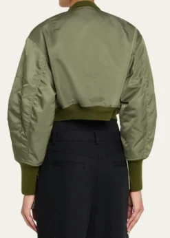 3.1 Phillip LimCropped Nylon Bomber Jacket