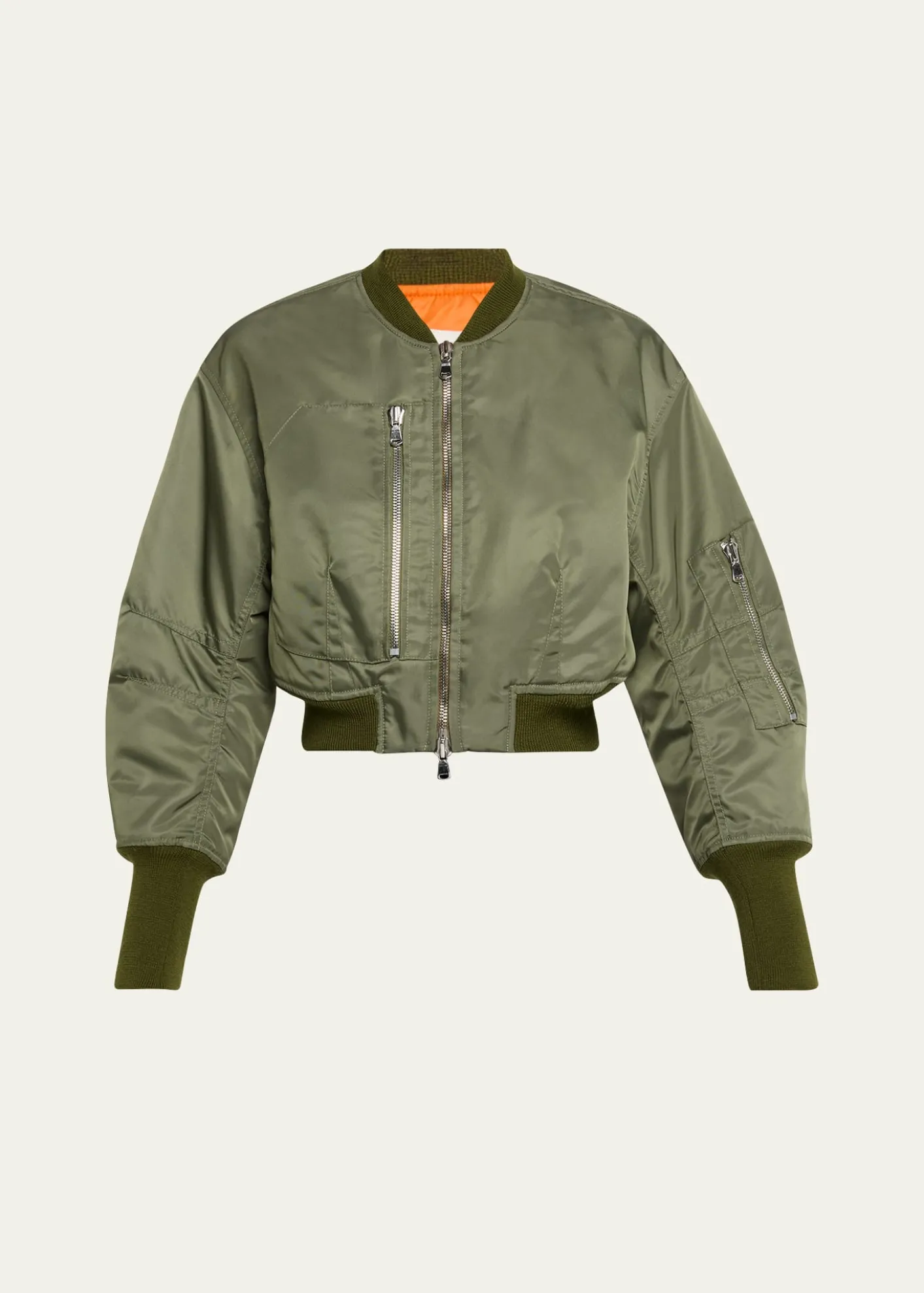 3.1 Phillip LimCropped Nylon Bomber Jacket