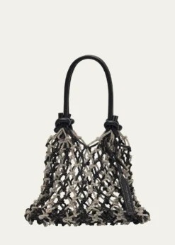 3.1 Phillip LimCrystal Macrame Mini Sac Top-Handle Bag