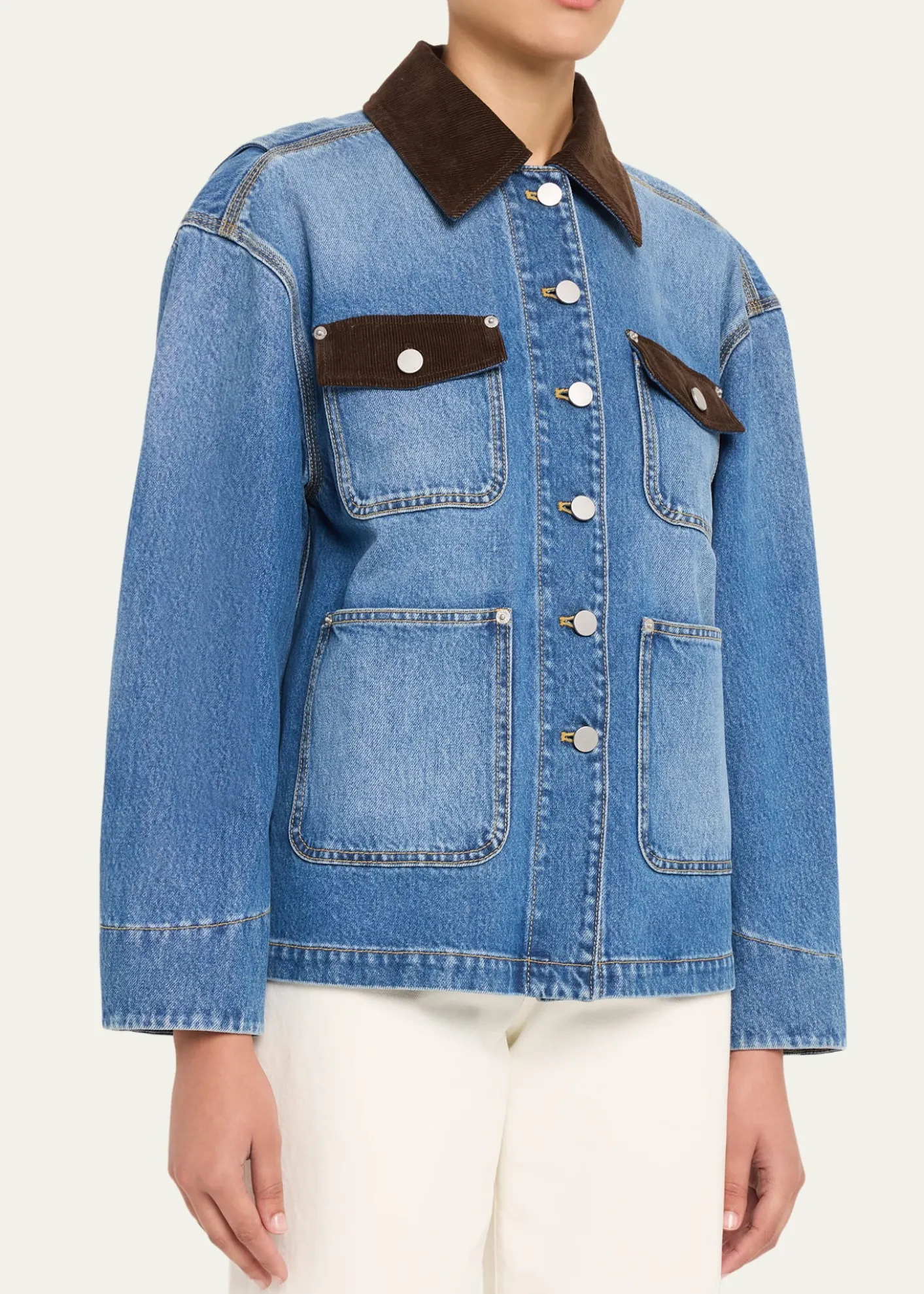 3.1 Phillip LimDenim & Corduroy Chore Jacket