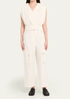 3.1 Phillip LimDraped Sleeveless French Terry Top