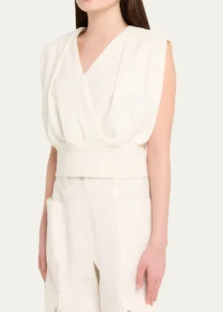 3.1 Phillip LimDraped Sleeveless French Terry Top