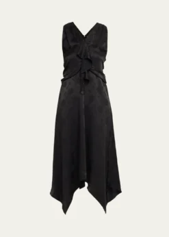 3.1 Phillip LimFloral Silk Draped Midi Dress
