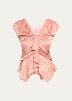 3.1 Phillip LimFloral Silk Draped Top