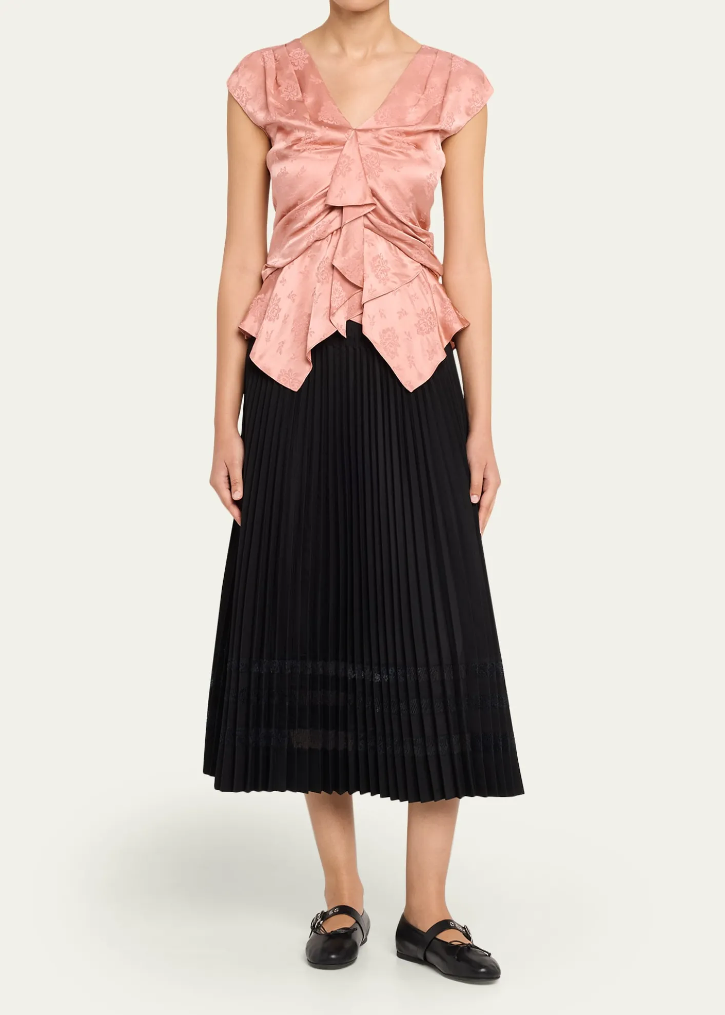 3.1 Phillip LimFloral Silk Draped Top