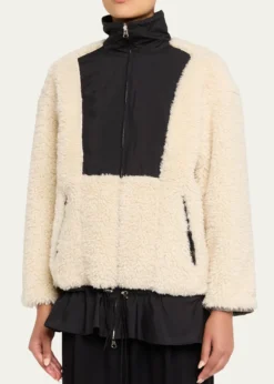 3.1 Phillip LimFlounce-Hem Sherpa Jacket