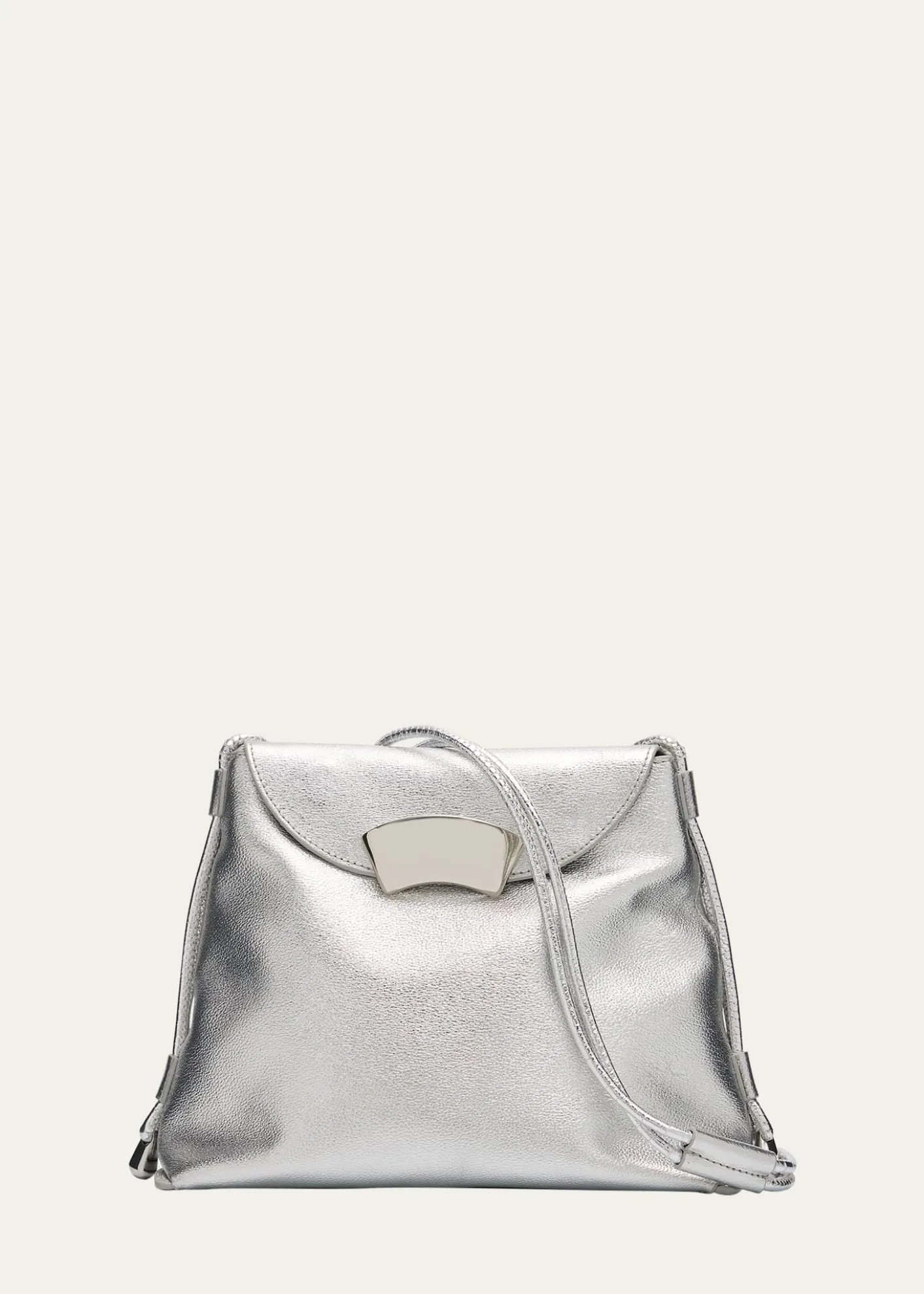 3.1 Phillip LimID Petite Soft Metallic Leather Shoulder Bag