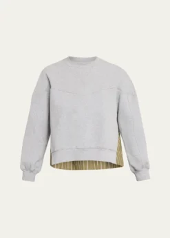 3.1 Phillip LimLong-Sleeve French-Terry Combo Top