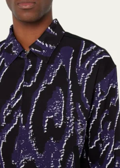 3.1 Phillip LimMen's Wood Grain-Print Bomber Jacket