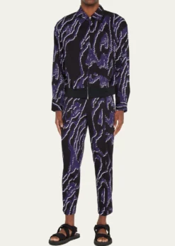 3.1 Phillip LimMen's Wood Grain-Print Bomber Jacket