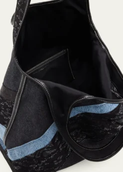 3.1 Phillip LimPatchwork Lace & Denim Market Tote Bag