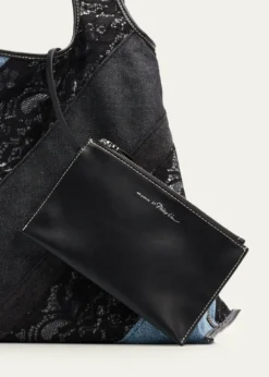 3.1 Phillip LimPatchwork Lace & Denim Market Tote Bag