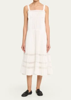 3.1 Phillip LimPleated Lace-Inset Midi Dress