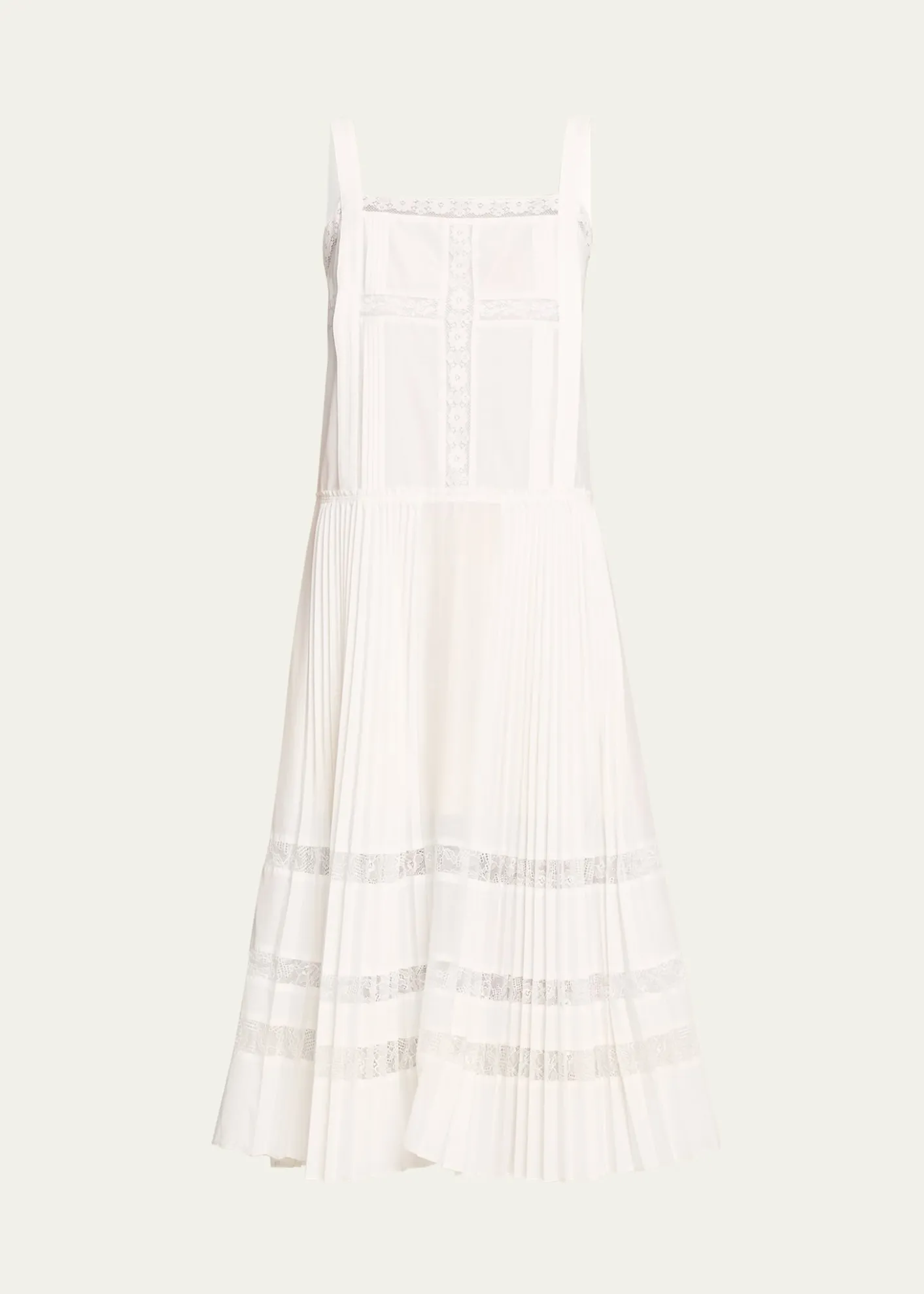 3.1 Phillip LimPleated Lace-Inset Midi Dress