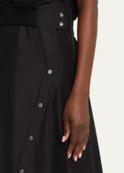 3.1 Phillip LimShort-Sleeve Combo Midi Dress
