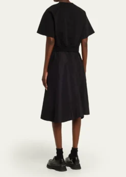 3.1 Phillip LimShort-Sleeve Combo Midi Dress